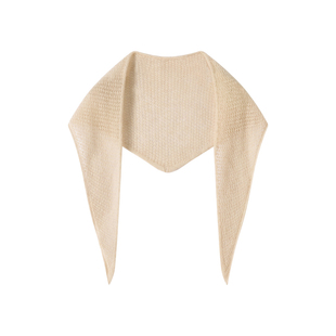 2025新款纯山羊绒围巾女简约镂空三角巾围脖保暖百搭披肩护颈巾