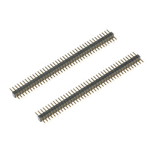 间距1.27MM 双排单排 1*40P 50P 2*40P50P 直/弯针 贴片镀金 排母