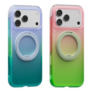 夏季渐变新款|气囊防摔图拉斯O3Air支点壳iPhone17ProMax手机适用苹果16pm高级好看磁吸支架ip软超级保护套官