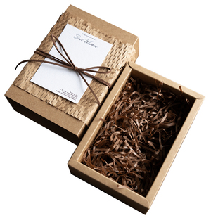 原创文艺复古ins牛皮纸礼品包装盒圣诞生日牛皮纸礼品干花礼物盒