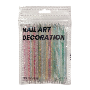 美甲工具水晶点钻取胶棒压花桔木棒点花笔双头去死皮推50支