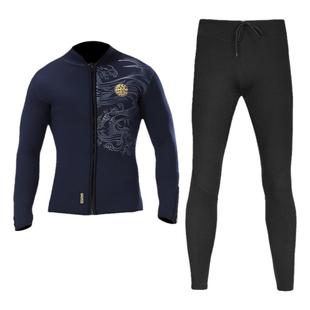 5mm加绒加厚长袖长裤分体潜水服男女防寒保暖连体橡胶湿衣渔猎服