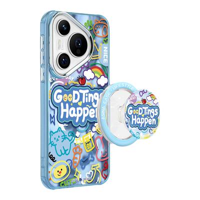 好运线条涂鸦适用于华为磁吸壳