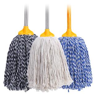 家用老式棉线拖把商用地拖干湿两用饭店教室地板一拖净不锈钢拖布