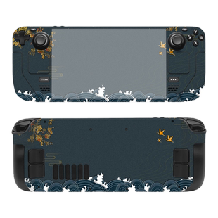 适用steam deck贴纸掌机外壳保护膜游戏机主机不留胶全包防刮摇杆帽定制配件全套SteamDeck掌机贴纸保护膜