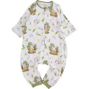 安旦婴幼儿分腿睡袋四季通用款竹棉纱布睡袋