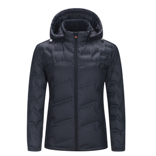 2025新款薄羽绒服男女防风轻盈保暖外套户外短款连帽白鸭绒羽绒衣