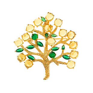 A生命树精致大树胸针男女款轻奢高级感气质小众设计胸花闺蜜礼物