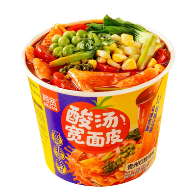 阿宽酸汤宽面皮红油面皮方便速食