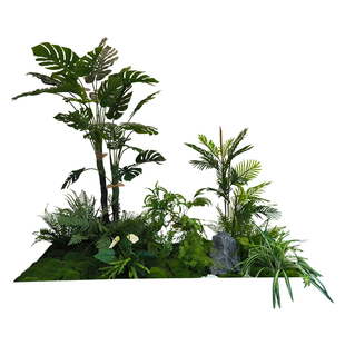 花尔仿真绿植入户玄关造景室内高级感采光井植物景观装饰角落摆件