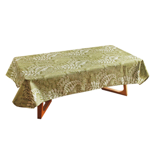 美式小清新餐桌布防水防油茶几台布绿色树叶书桌盖布长方形圆布艺