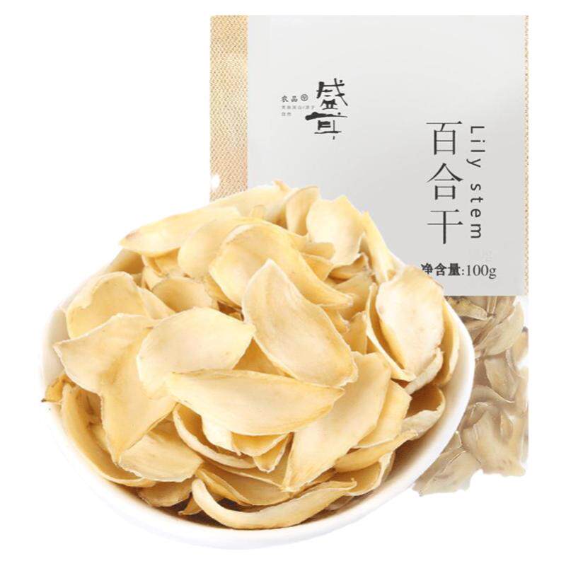 盛耳 百合干100g 食用新鲜百合干特产干货银耳莲子羹搭档材料