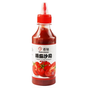 百钻番茄沙司0脂肪番茄酱280g挤压瓶家用商用手抓饼披萨酱小包装