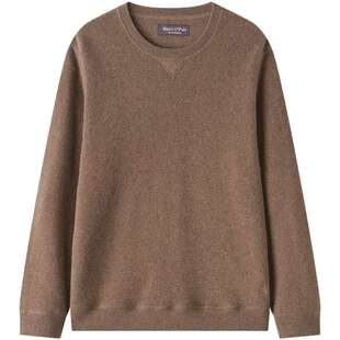 Marc O'Polo/MOP2025春季新款圆领简约羊绒舒适毛织套头衫男毛衣