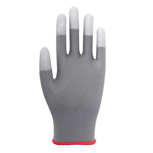 pu涂指劳保手套耐磨涂胶薄工作老保防护指套透气防滑尼龙工业劳动