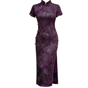 老上海旗袍夏女2023年新款改良气质日常复古中国风妈妈装长款显瘦