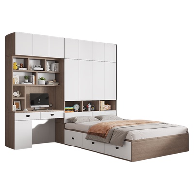 榻榻米衣柜床一体小户型实木儿童