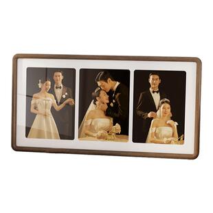 实木相框摆台定制结婚照相框高级感婚纱照全家福洗照片做成相框