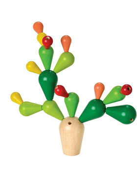PlanToys平衡积木仙人掌木质玩具