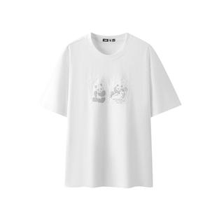 森马短袖T恤男装熊猫国风印花刺绣2025夏季新款凉感t宽松潮流上衣