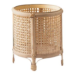 北欧藤编花篮花盆花架子编织植物置物花架爬藤支架竹编花篮阳台