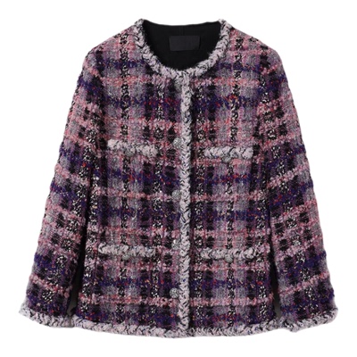 气质高级复古法式小香风羽绒外套