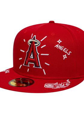 NEW ERA纽亦华26新品59FIFTY DAY MLB涂鸦平檐棒球帽硬顶NE5950
