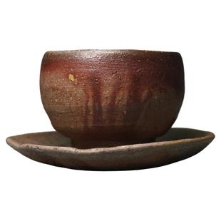 备前烧名家小西陶古茶杯碗盏汤吞日本进口柴烧功夫茶具器杯垫日式