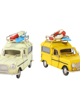 美式复古铁艺越野车摆件