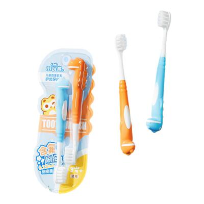 小浣熊儿童软毛牙刷含氟刷丝