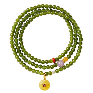 宫里上新碧玉手串女款和田玉手链玉石多圈新中式串珠手饰生日礼物