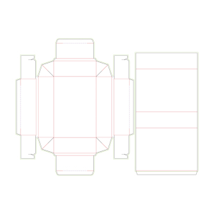 包装盒刀模展开图代画刀版图绘制飞机盒瓦楞纸箱肓盒礼盒结构设计