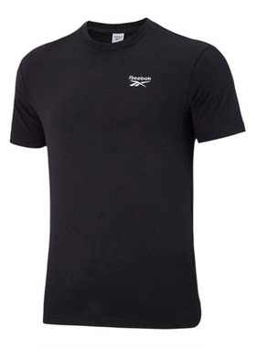 反季 Reebok锐步运动户外运动修身圆领短袖T恤男女同款白色GR8486
