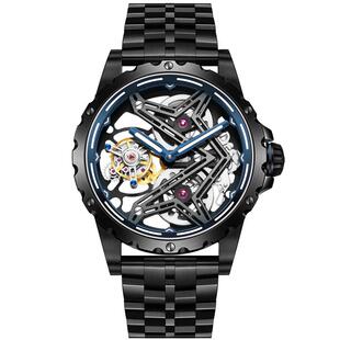 正品牌I&K理想骑士长城系列真陀飞轮机械表男士手表镂空国产腕表