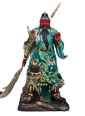 黄铜武圣关公像家用店铺招财摆件