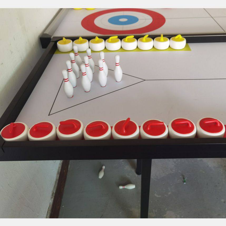 课桌冰壶桌面冰壶桌面保龄球二合一
