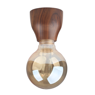 出口日式侘寂风胡桃木吸顶灯实木创意入户走廊过道玄关阳台灯头灯