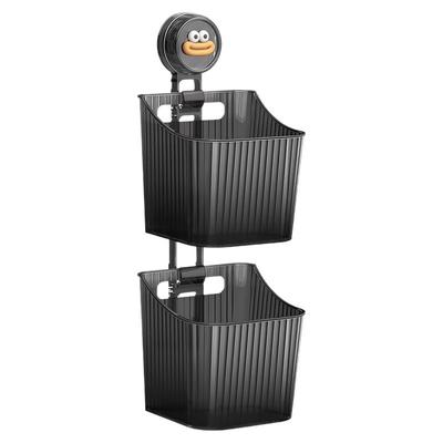 厨房葱姜蒜收纳盒壁挂吸盘收纳筐