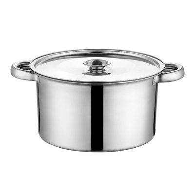 加厚不锈钢油盆双耳汤锅家用带手柄带盖盆厨房汤锅调料味盅料理盆