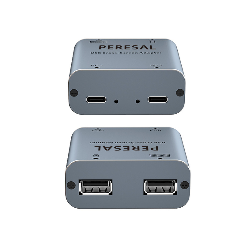 USB穿屏宝2口同步器两台电脑共享一套键盘鼠标共用内外网键鼠跨屏