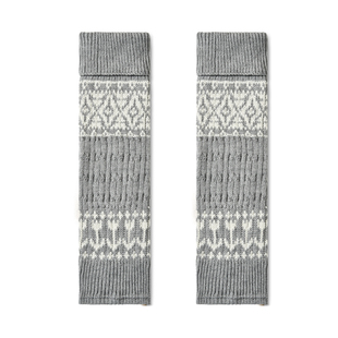 派米灰色羊毛袜套女费尔岛秋冬保暖加厚针织堆堆袜配勃肯鞋小腿袜