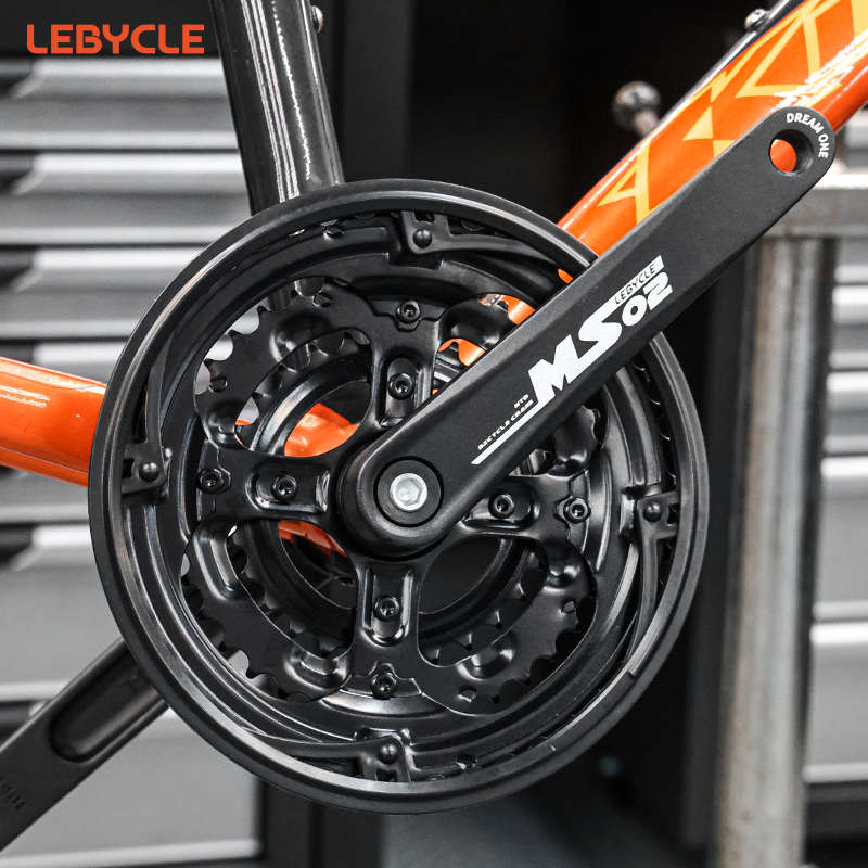 乐百客山地自行车牙盘飞轮链条齿轮盘大链盘套装带护盘链罩配件48