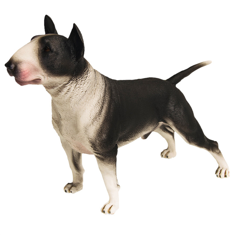 儿童玩具牛头梗家犬仿真动物模型
