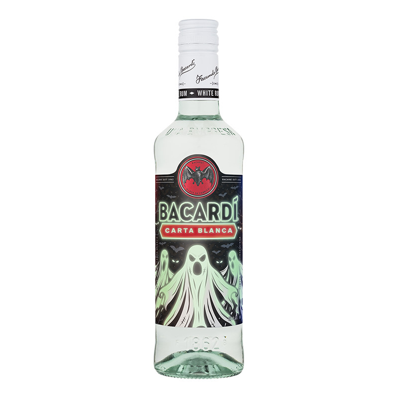 【万圣限定】Bacardi百加得白朗姆酒500ml洋酒莫吉托调酒基酒烘焙