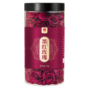 墨红玫瑰云南冻干花茶正品官方旗舰店大朵干玫瑰花冠泡茶一朵一杯