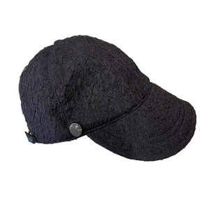 户外升级版春夏百搭鸭舌帽泡泡纱宽檐显脸小遮阳休闲百搭防晒帽潮