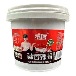 天津统厨蒜蓉辣酱桶装3.5KG蒜蓉辣椒酱商用烤冷面酱烧烤酱
