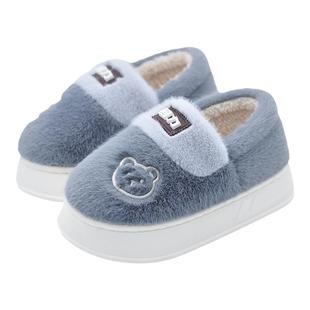 回力儿童棉拖鞋包跟秋冬男童女童室内家居防滑宝宝小孩中大童棉鞋