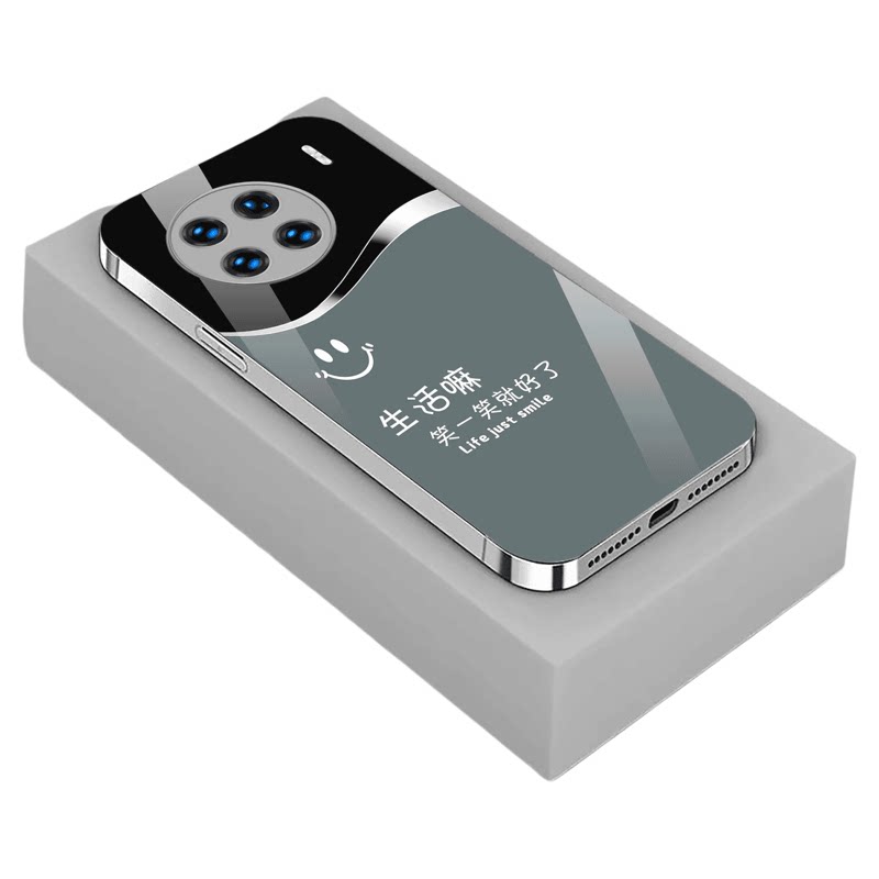 适用适用x90励志笑一笑玻璃壳