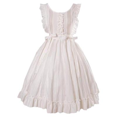 Lolita汉洋折衷罩衫白色围裙罩裙